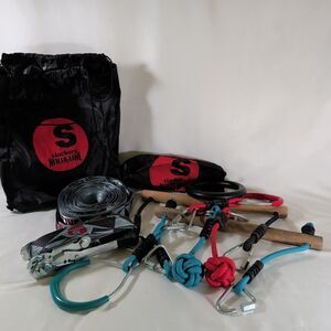 Slackers NinjaLine Intro Kit Obstacle Course Slackline Complete w Bag Ratchet